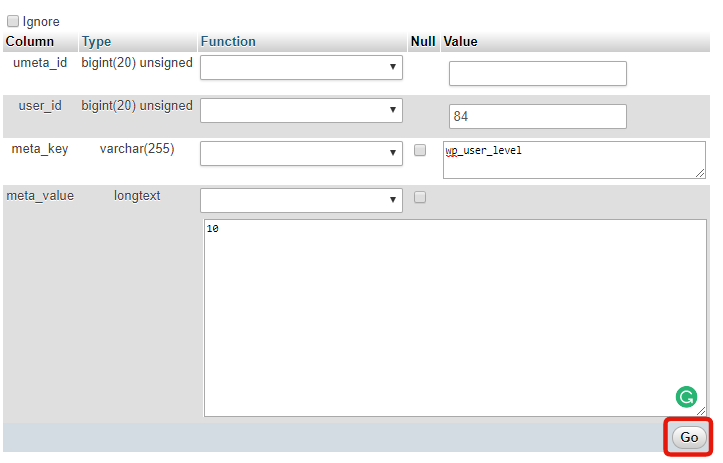 wp_usermeta information