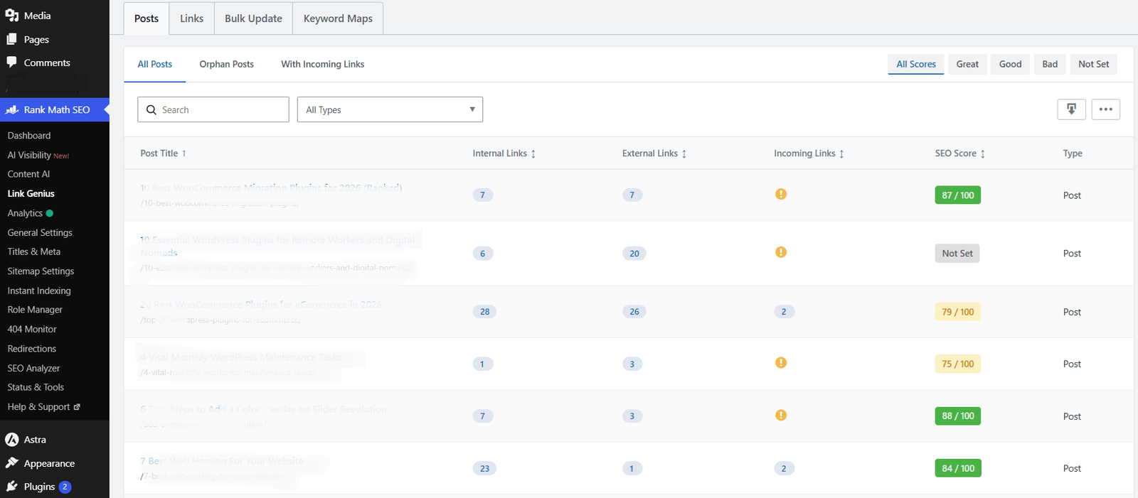 AI Link Genius AI Link Genius rank math seo features