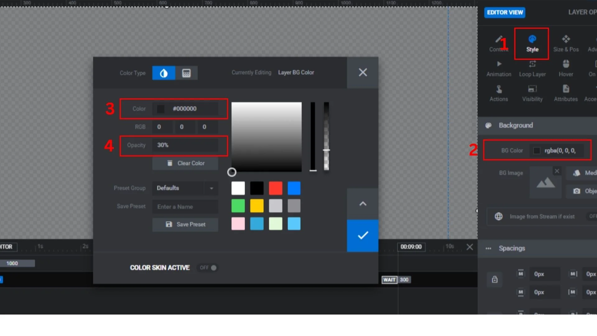 slider revolution step 5 module editor