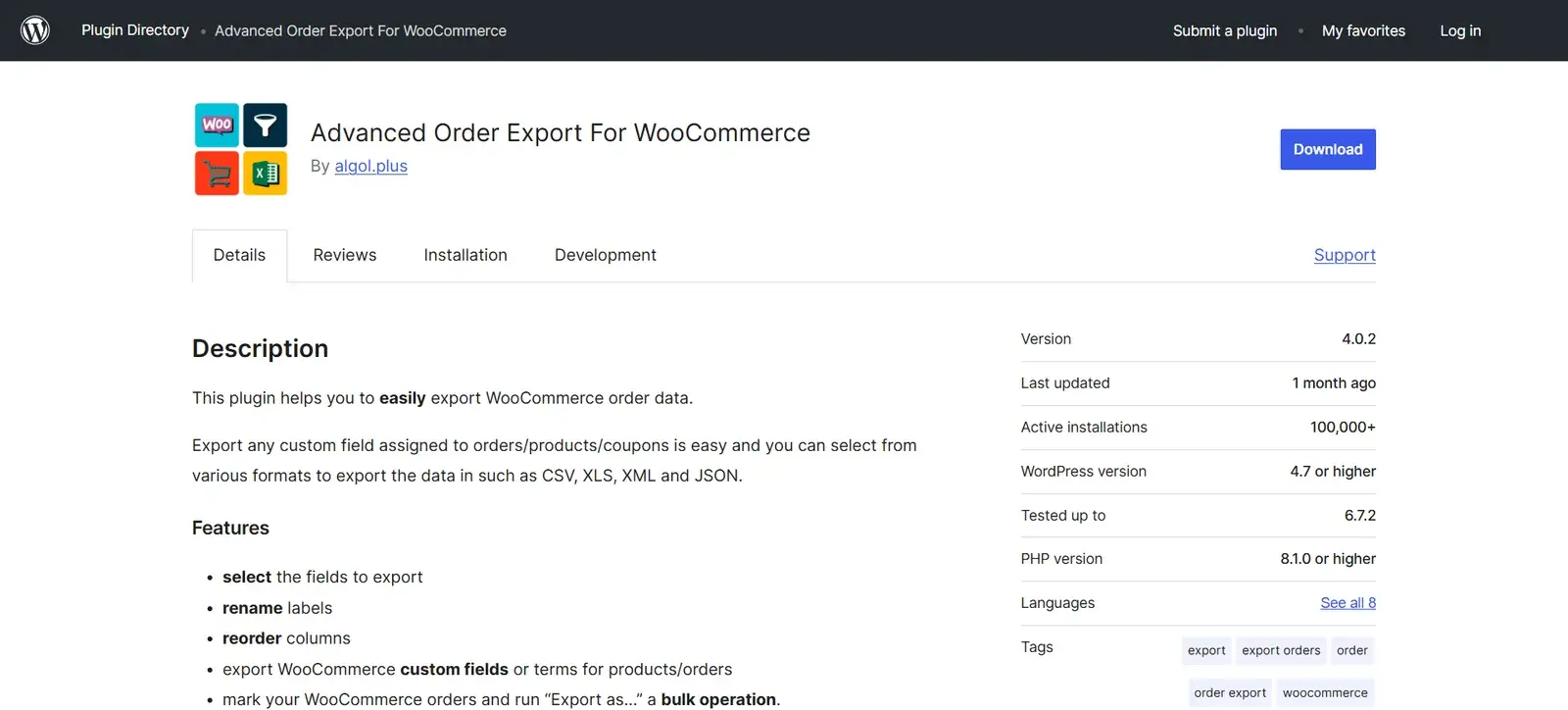 Advanced Order Export For WooCommerce Migration Plugins Advanced Order Export for WooCommerce