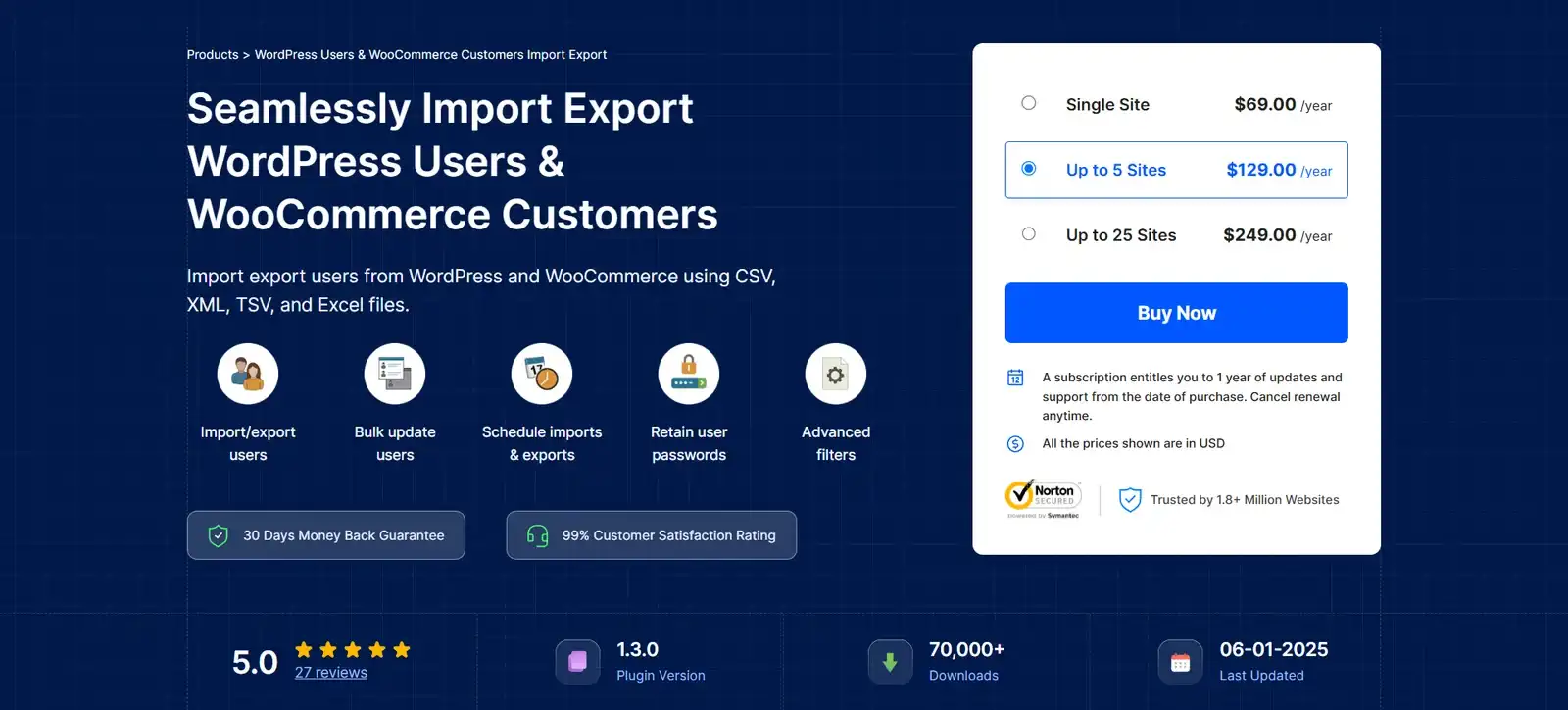 Import Export WordPress Users WooCommerce Customers Migration Plugins WordPress Users & WooCommerce Customers Import Export