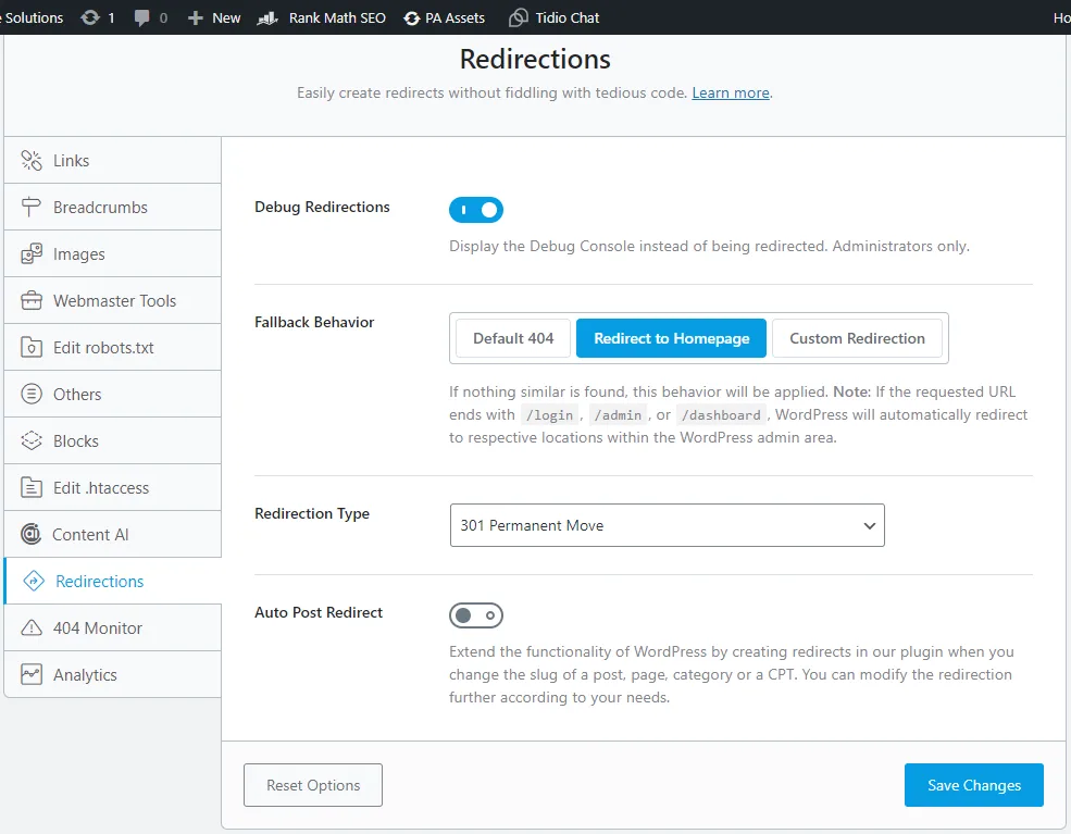 Redirections Manager