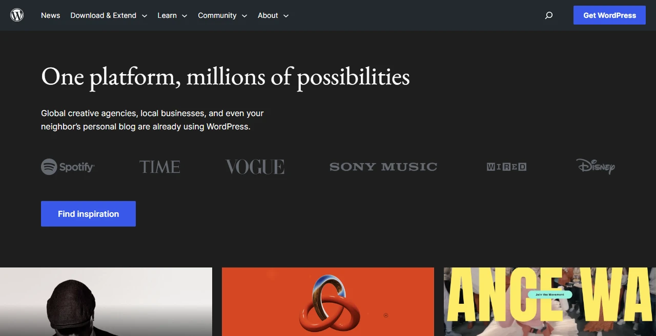 WordPress top platform for website development in 2023 WordPress CMS platform for building business websites