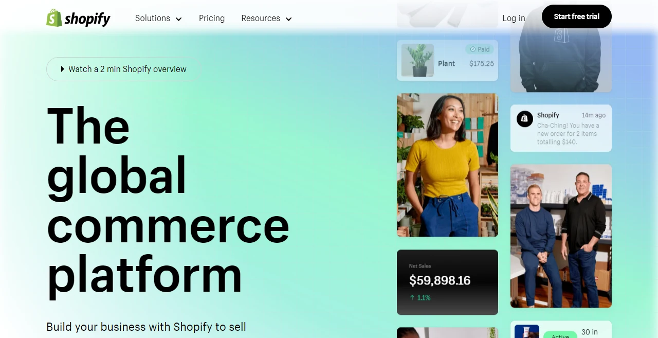 shopify e commerce website development Shopify e commerce website builder for online stores