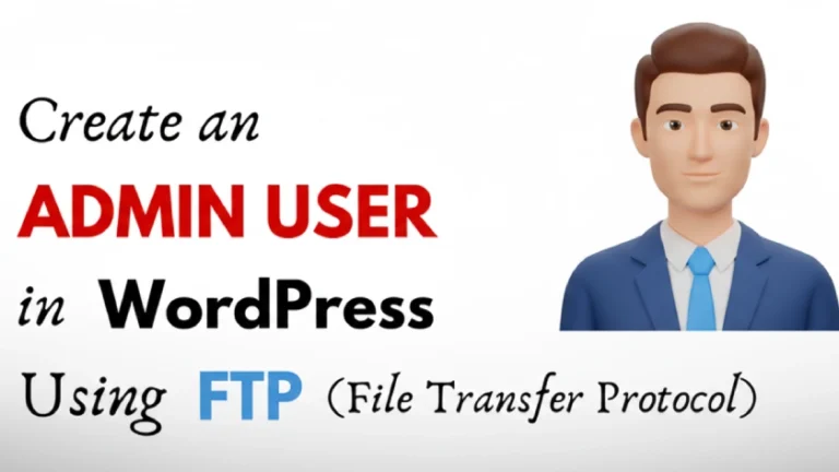 Create WordPress Admin User Through FTP
