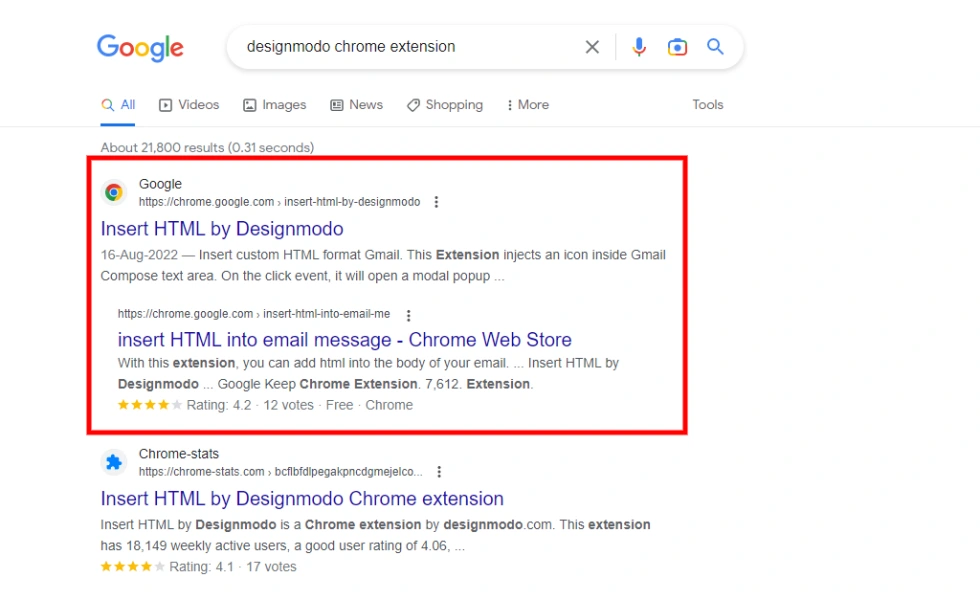 Install Designmodo Chrome extension for Gmail