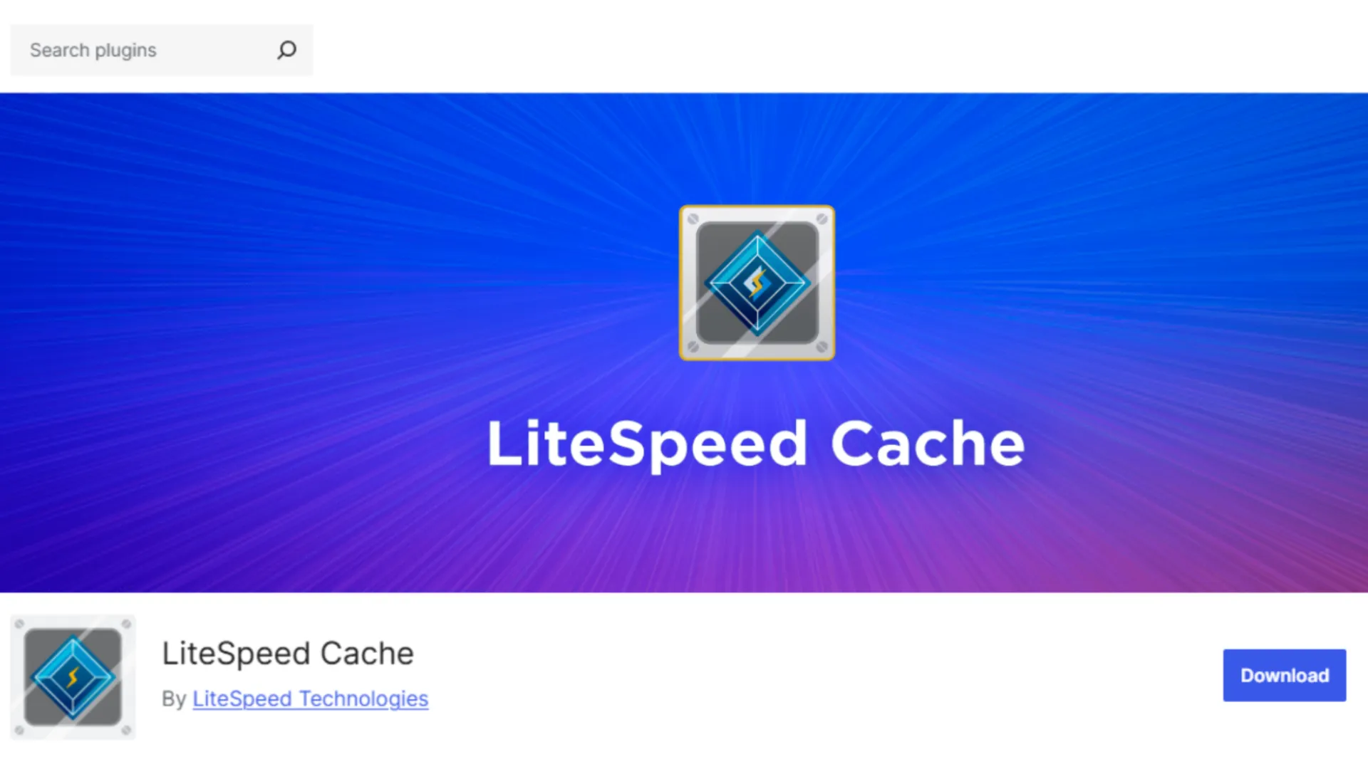 LiteSpeed Cache plugin for WordPress