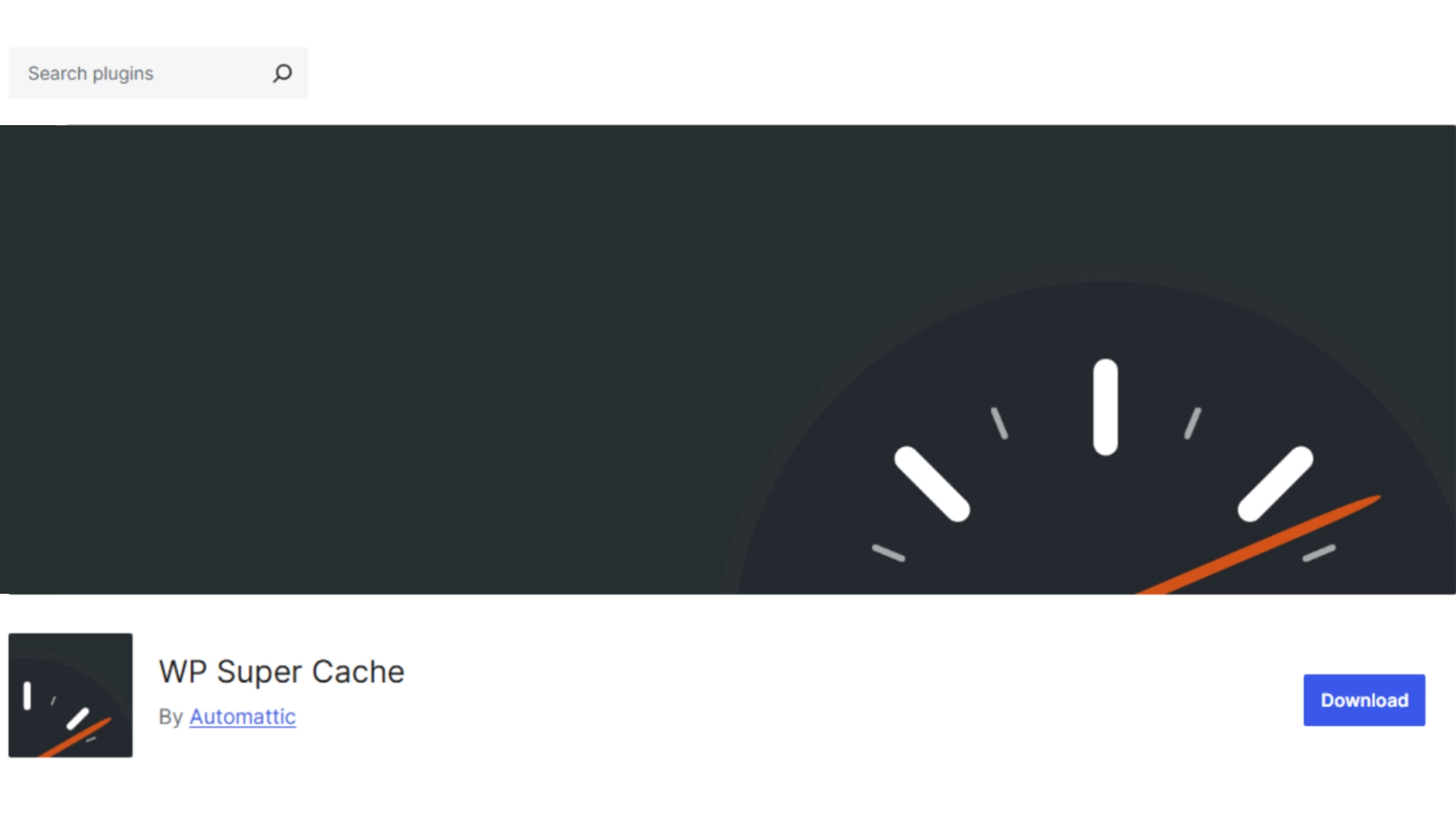 WP Super Cache Plugin for WordPress