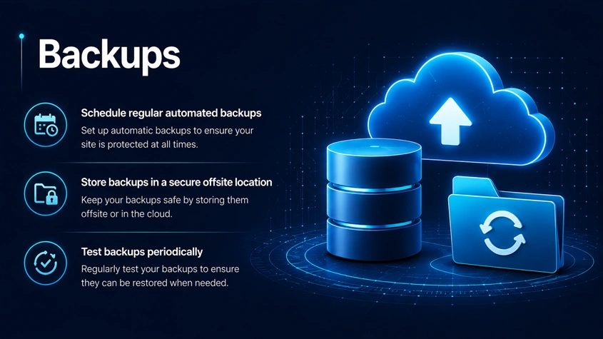 backup wordpress security checklist