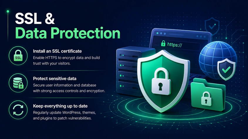 ssl and data protection wordpress security checklist
