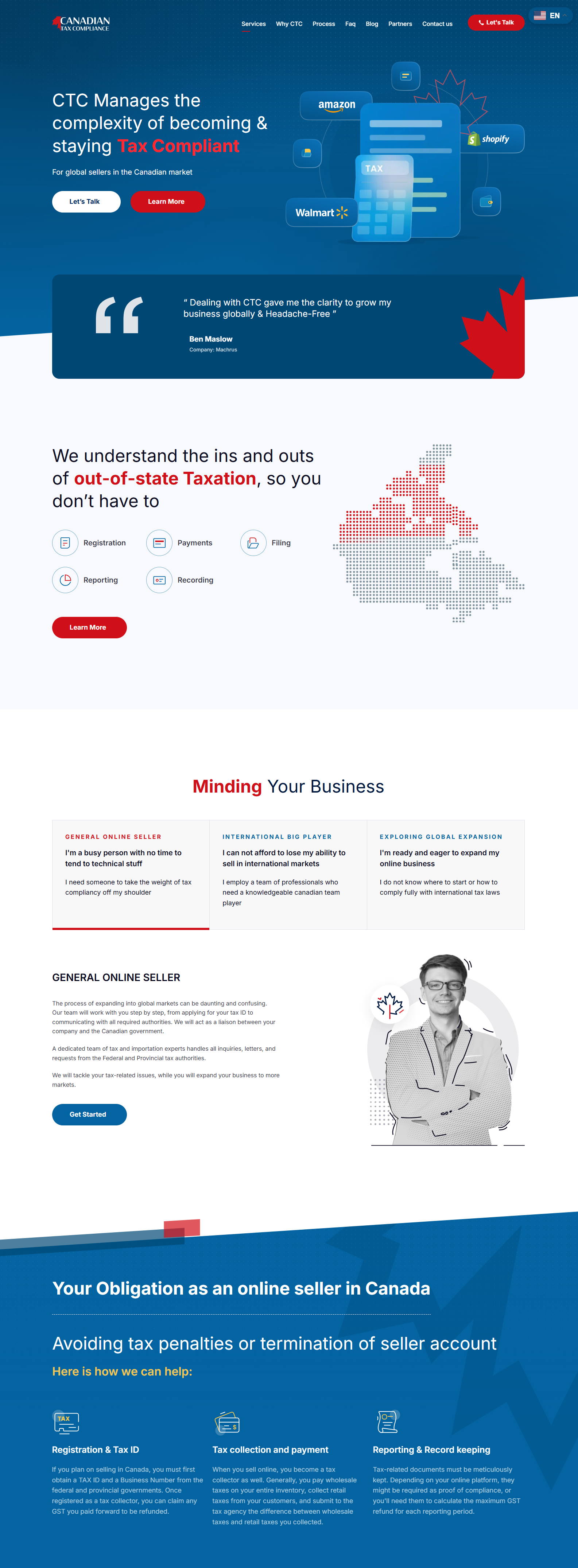 Website Design and Development Case Study Canadian Tax Compliance